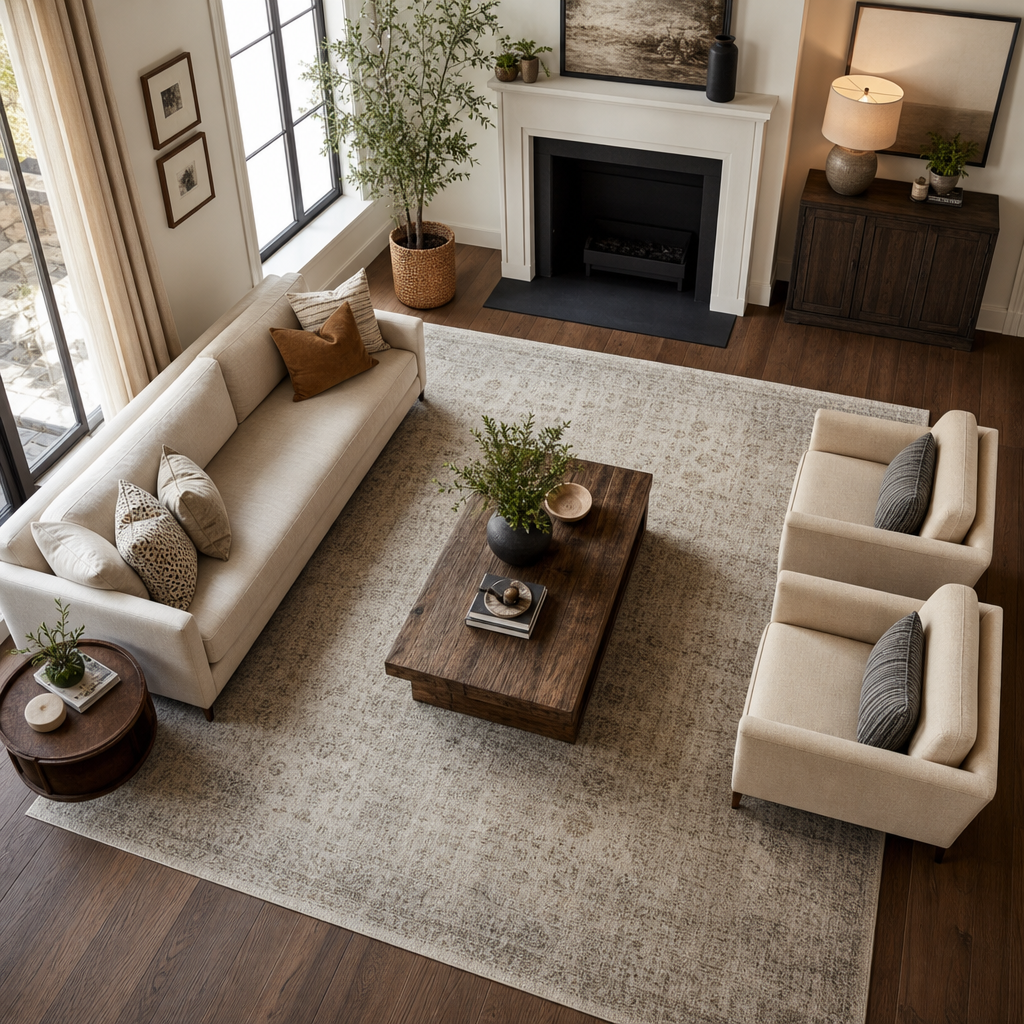 What Size Rug for a 10×12 Room? A Sizing Guide (2026) 1 What Size Rug For A 10x12 Room sizing example